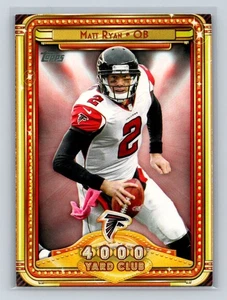 2013 Topps 4000 Yard Club #5 Matt Ryan Atlanta Falcons - Imagen 1 de 2