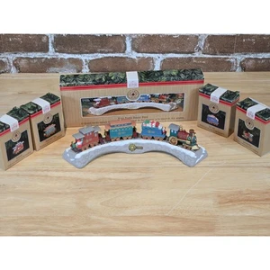 1991 Hallmark Keepsake Claus & CO RR Train Trestle & Cars Complete 5-Piece Set - Picture 1 of 6