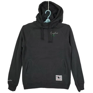 Philadelphia Eagles Mitchell & Ness Womens Small Hoodie Distressed Logo Gray NWT - Picture 1 of 8