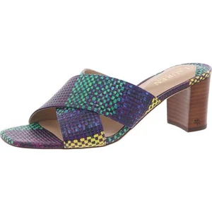 Lauren Ralph Lauren Womens Freddi Leather Dressy Slide Sandals Shoes BHFO 8237 - Picture 1 of 2