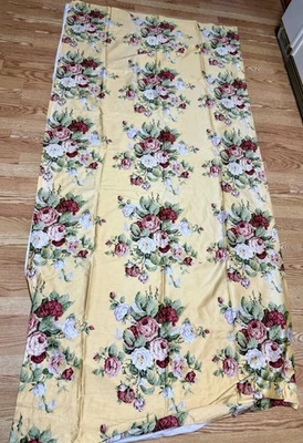 Ralph Lauren Brooke 86” X 43” Amarillo FLORAL Tela CORTINA PANEL Sophie FLORES Foto 1 de 4