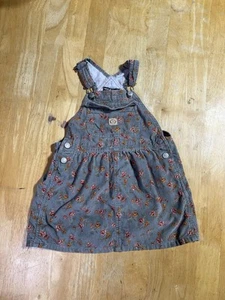 Vintage Polo Jeans Co. Ralph Lauren Kids Corduroy Floral Overall Dress Kids 4T - Picture 1 of 5