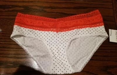 BRAGAS HIPSTER CALVIN KLEIN ALGODÓN SPANDEX QD3568 612 MARFIL/PUNTO NEGRO NUEVAS CON ETIQUETAS S Foto 1 de 2