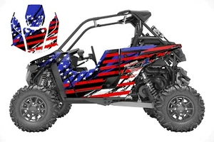Polaris RS1 graphics custom wrap kit American Racing Flag Stripes - Picture 1 of 1