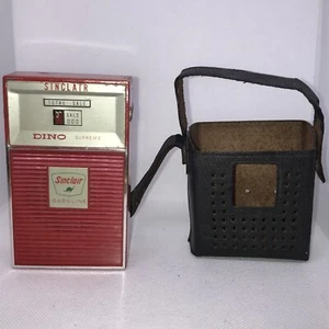 Radio a transistor promo stazione di servizio Sinclair anni '60 benzina Dino Supreme FUNZIONANTE - Foto 1 di 16