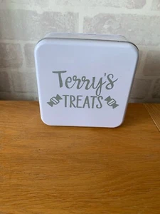Personalised Sweet Tin for chocolate sweets and treat storage secret stash gift  - Picture 1 of 3