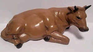 1961 HUGE Christmas Nativity Signed Artist Hand-Painted Replacement Cow - Picture 1 of 2