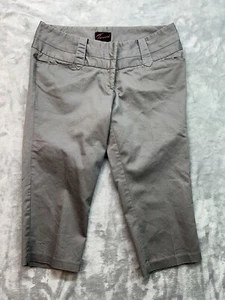 Torrid Mujer Talla 12 Capris Gris Tiro Medio Peso Ligero Verano Playa Parque Ropa - Imagen 1 de 9