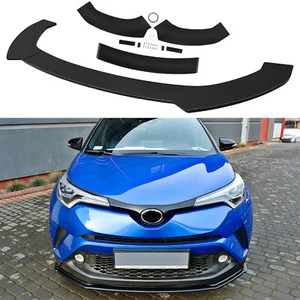 For Toyota CHR 2018-2025 Glossy Black Front Bumper Lip Spoiler Splitter Body Kit - Picture 1 of 19