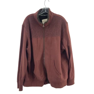 Weatherproof Red Full Zip Fleece Lined Jacket Men's XL Cotton Preowned - Picture 1 of 6
