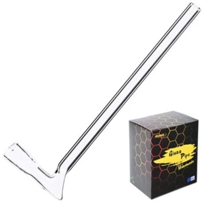 TABAKPFEIFE 12,5cm Glas Rauchpfeife Pfeife Tabak Pipe Smoking Glasröhrchen Kopf - Bild 1 von 2