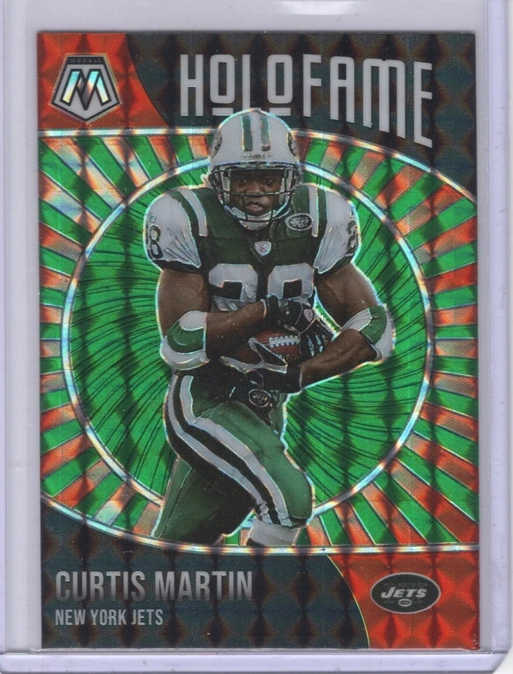 2021 Panini Mosaic Holofame Green Prizm #19 Curtis Martin New York Jets - Image 1 of 1