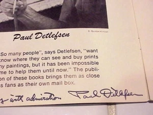 DETLEFSEN - RARE HANDWRITTEN SIGNATURE OF PAUL DETLEFSEN IN GLOSSY BOOKLET - Picture 1 of 12