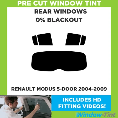 Für Renault Modus 5-door Hatchback 2004-09 Vor Cut Fenster Getönt 0% Blackout - Image 1 of 4