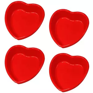 7 Inch Silicone Heart Shaped Cake Pans 4PC Silicone Heart Molds Easy to Clean... - Picture 1 of 7