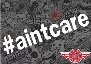 #AINTCARE 7" STICKER DECAL JDM TUNER LOW DRIFT STANCE FUNNY EURO JDM DRIFT - Picture 1 of 3