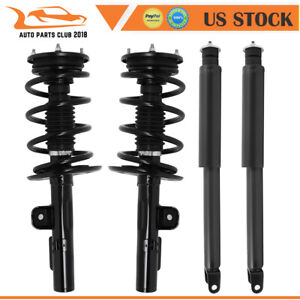 2 Complete Struts Springs & Mounts and 2 Rear Shocks For 2010-2011 Ford Taurus
