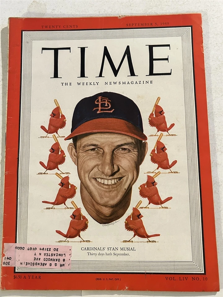 Revista Time 1949 St Louis Cardinals Stan Musial 5/09/49 original The Man Foto 1 de 4