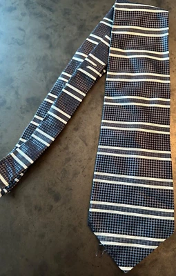 VTG PIERRE BALMAIN COUTURE 100% SILK USA MADE ABSTRACT STRIPE MENS TIE - Image 1 of 4