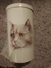 Vintage Merline Cat Tin Canister Container1984 Marlex Massilly France