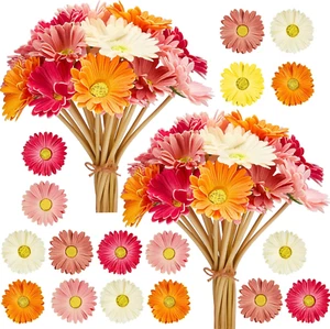 36 Pieces Artificial Gerbera Daisies Flowers Fake Daisy Faux Flowers Bouquet 15 - Picture 1 of 12
