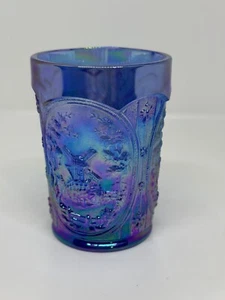VTG Imperial Glass Carnival Depression Drinking Glass Windmill Scene Tumbler - Picture 1 of 7
