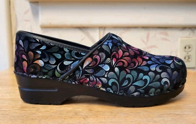 Zapatos zueco Sanita Professional Plume para mujer multicolor lágrima floral talla 42 Foto 1 de 4