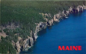 Postal vista aérea Otter Cliffs Parque Nacional Acadia Maine ME - Imagen 1 de 2