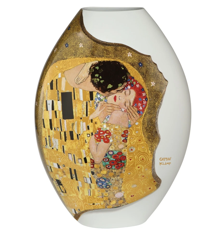 Goebel Gustav Klimt Bodenvase Der Kuss Neuheit 2022 limitiert 8591 46 cm hoch - Bild 1 von 4