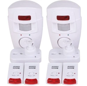 2X Garden Shed Wireless Motion Sensing Alarm,Home Security + 4PCS Remote Control - Picture 1 of 12