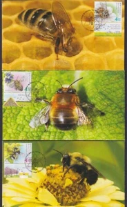 JUDAICA - ISRAEL Sc #2256a-c SET I of 3 FDCs of DIFFERENT BEES in ISRAEL - Picture 1 of 1