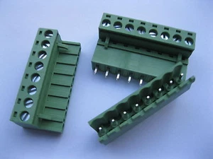 50 pcs 5.08mm Straight 8 pin Screw Terminal Block Connector Pluggable Type Green - Picture 1 of 5