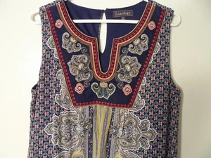 Luxology Gr. 8 Pullover ärmelloses Kleid gefüttert Hai Biss Saum bestickt. Poly Neu ohne Etikett - Bild 1 von 12