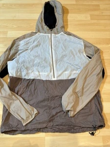 Smartwool Men's Merino Sport Ultralite 1/2 Zip Anorak Jacket Sz 2XL White Brown - Picture 1 of 7