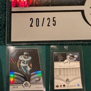 1 of 1 2005 Upper Deck Reflections Black # 20/25 Brian Dawkins JERSEY # 73 HOF
