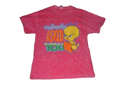 Vintage 90's 1997 Looney Tunes Tweety Bird "Nobody Asked You" T-shirt - Imagem 1 de 4