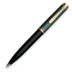 Pelikan Souveran K600 Ballpoint Pen - Black & Green - Gold Trim