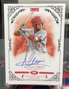 2022 Onyx Vintage Extended Allan Cerda Blue Ink Prospect Auto /400 Reds