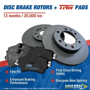 Rear Disc Brake Rotors TRW Pads for Mazda 3 SP 2.2L 2.0 TD 2003-2008 - Picture 1 of 3