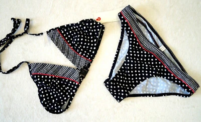 ESPRIT Bikini-Set Bikinitop & Bikinihose Gr.36 CUP:70B schwarz weiß NEU - Bild 1 von 4