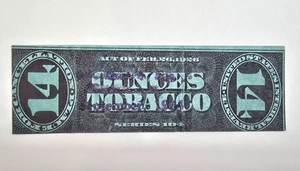 US INTERNAL REVENUE 14 OUNCES TOBACCO TAX STAMP OVERPRINT SEPTEMBER 1934 MNH - Picture 1 of 2
