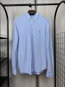 Polo Ralph Lauren knit oxford blue long sleeve shirt - Picture 1 of 13