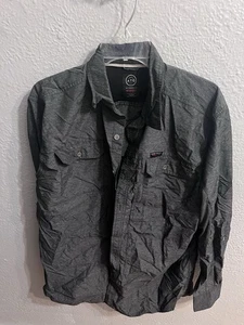 ATG Wrangler Shirt Mens Size Large Button Up Long Sleeve Charcoal Gray - Picture 1 of 6