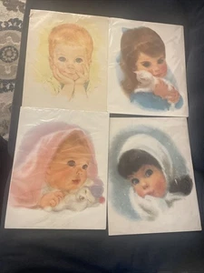 SET Of 4 Vintage NORTHERN Toilet Paper AMERICAN BEAUTY PORTRAITS PRINTS - 1960's - Picture 1 of 5