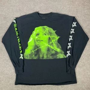 Playboi Carti Neon Tour Long Sleeve Shirt Mens Size Medium Black Pentagram Rap - Picture 1 of 7