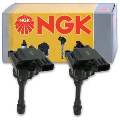 2 pcs NGK Ignition Coil for 1999-2003 Mitsubishi Galant 2.4L L4 - Spark Plug pk - Image 1 of 4