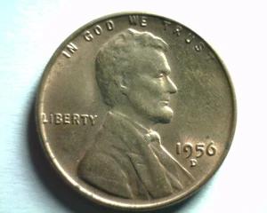1956-D LINCOLN CENT PENNY CHOICE / GEM UNCIRCULATED RED / BROWN ORGINAL 99c SHIP - Picture 1 of 2