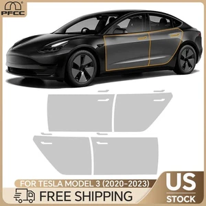 2017-2023 Tesla Model 3 Doors Precut Paint Protection Film Gloss Clear PPF TPU - Picture 1 of 18