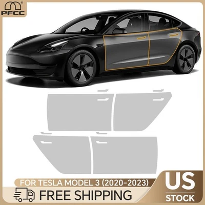 2017-2023 Tesla Model 3 Doors Precut Paint Protection Film Gloss Clear PPF TPU - Image 1 of 4
