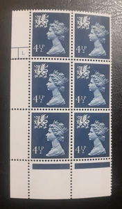 Wales 4 1/2p W18 Cylinder Block U/M 1 Dot - Picture 1 of 1